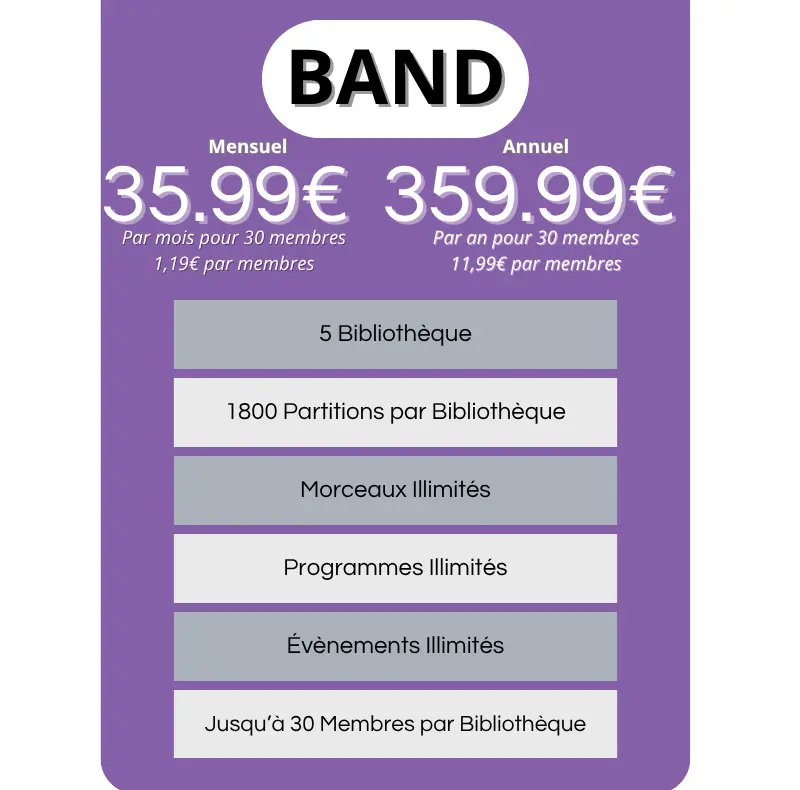 Abonnement Band (Mensuel)