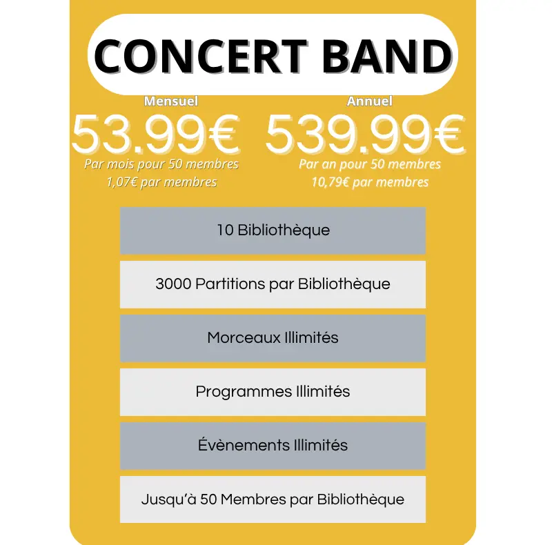 Abonnement Concert Band (Mensuel)